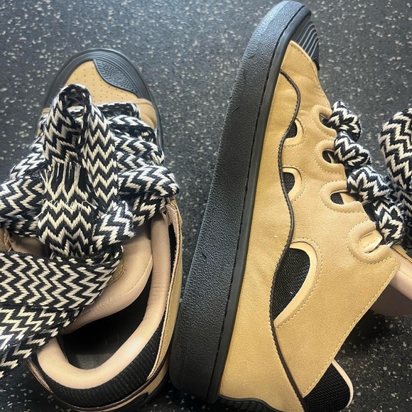 Tan and Black Sneakers - Picture 3 of 5